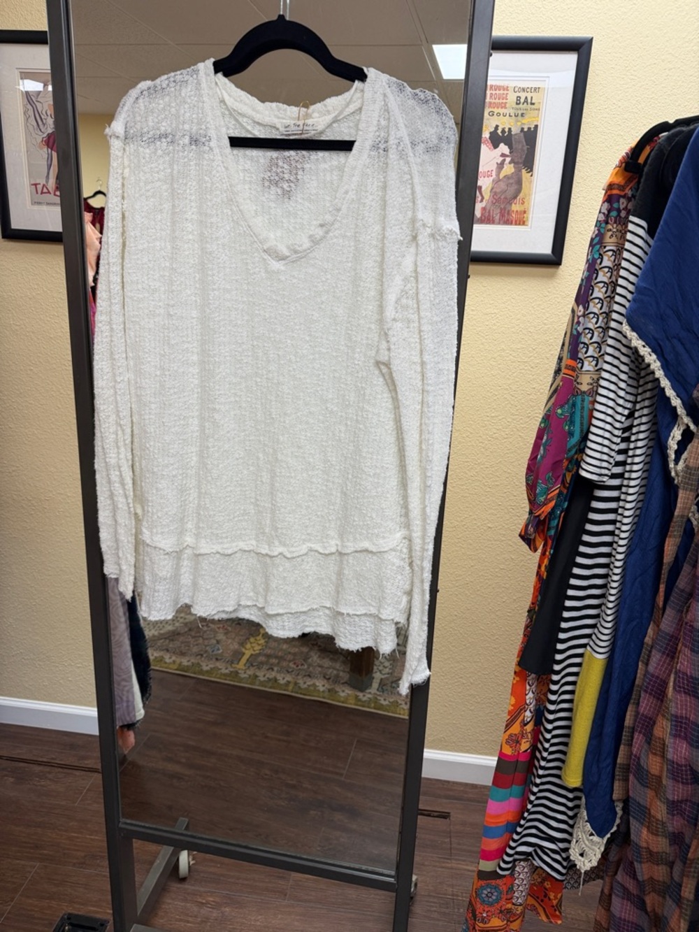Lightweight White V-Neck Women's Top